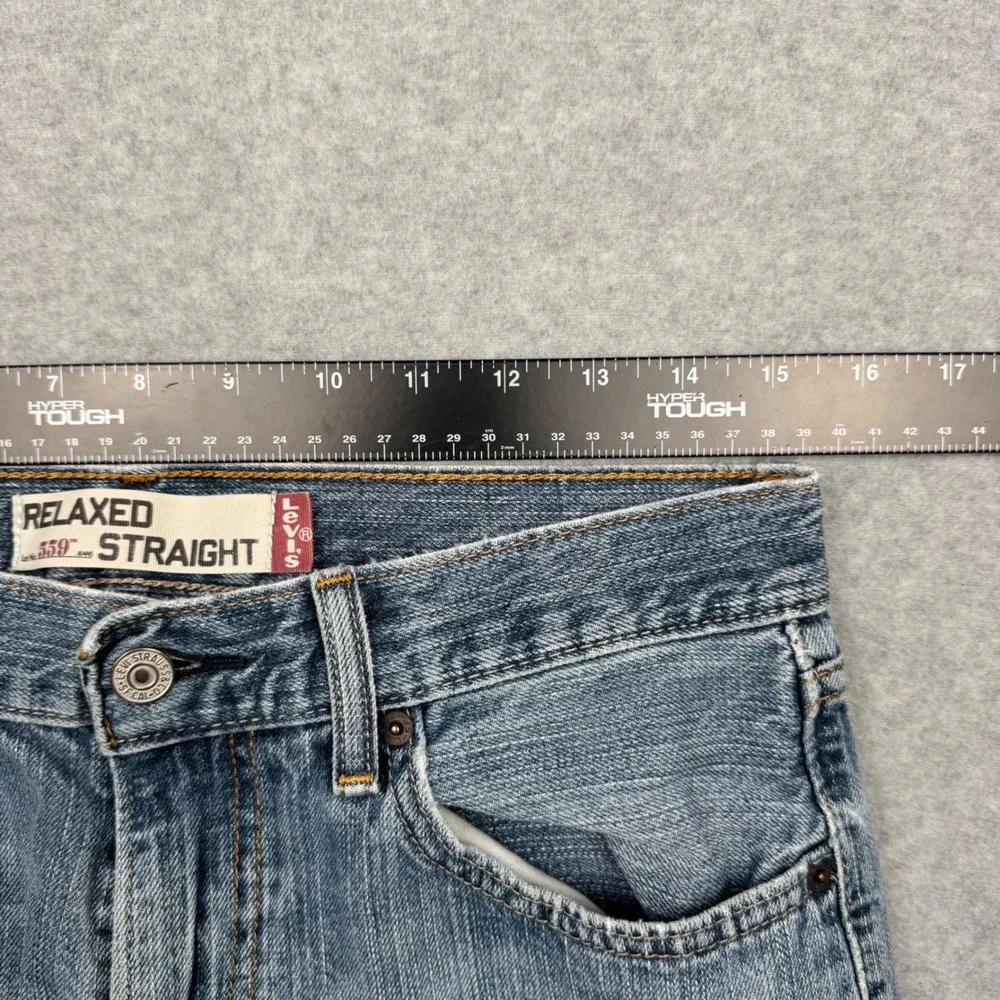Levis 559 Relaxed Straight Jeans Mens 29x30 Light Wash Blue Denim Y2K VTG